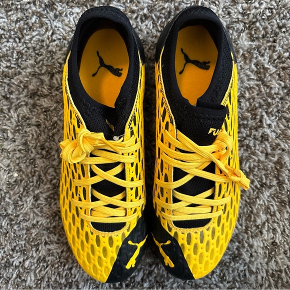 Puma Future Netfit Ignite Indoor Soccer Shoes Yellow Black Mens US Size 6C - Picture 4 of 8